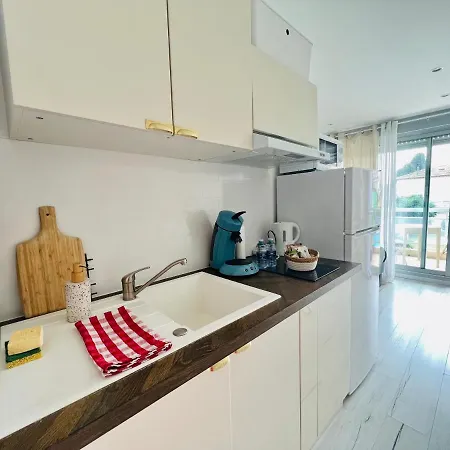 Appartement Les Palmiers - Avec Piscine Proche Plages - Wifi Et Clim Antibes