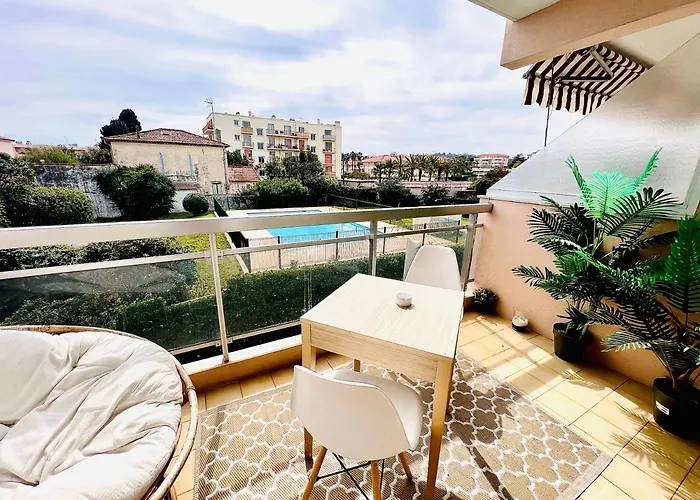 Les Palmiers - Avec Piscine Proche Plages - Wifi Et Clim * Antibes